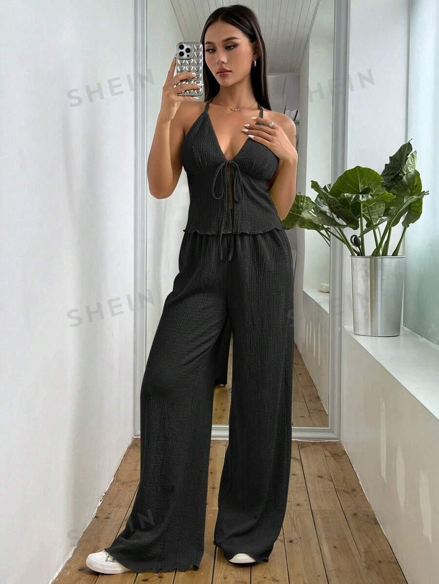 SHEIN CZARNY TOP ODKRYTE PLECY S06__M