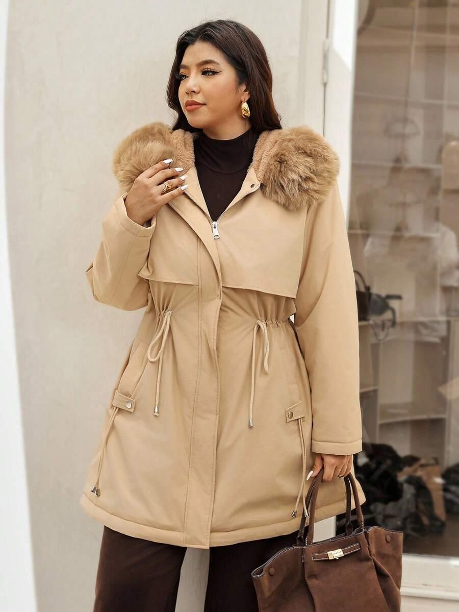 SHEIN BEŻOWA KURTKA KAPTUR W01__46