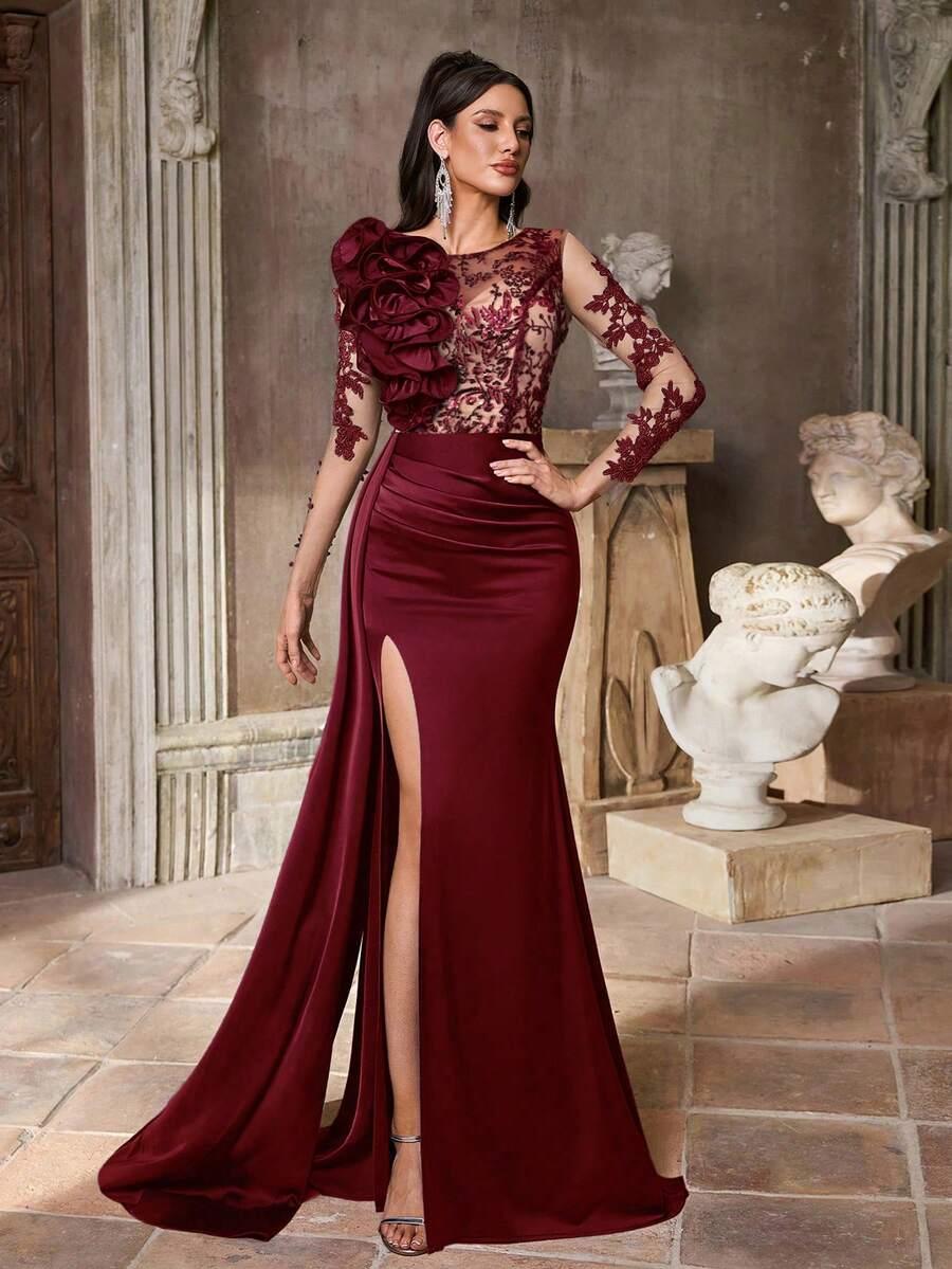 AUREIA BORDOWA MAXI SUKIENKA S06__L