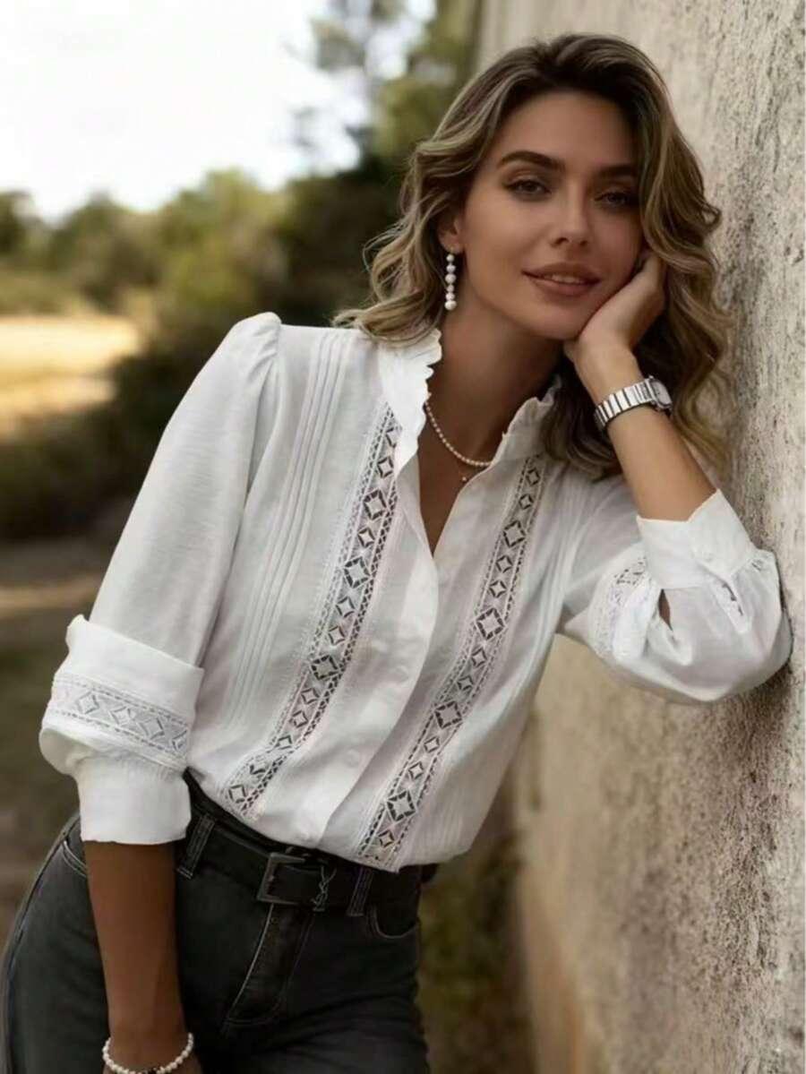 SHEIN BIAŁA KOSZULA DŁUGI RĘKAW S06__XL