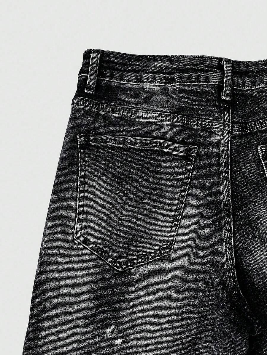 SHEIN CZARNE SPODNIE JEANS S06__XXS