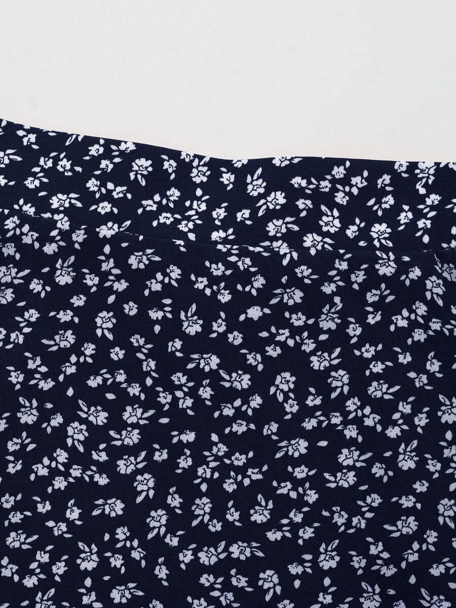 SHEIN GRANATOWA MAXI SPÓDNICA S06__L