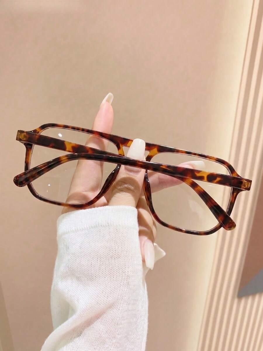 SHEIN OKULARY ZERÓWKI ANIMAL PRINT S07