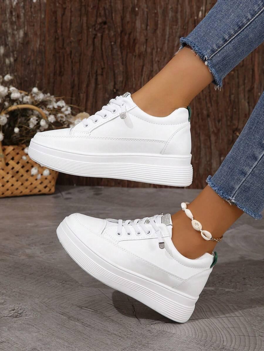SHEIN BIAŁE BUTY SPORTOWE PLATFORMA S06__41