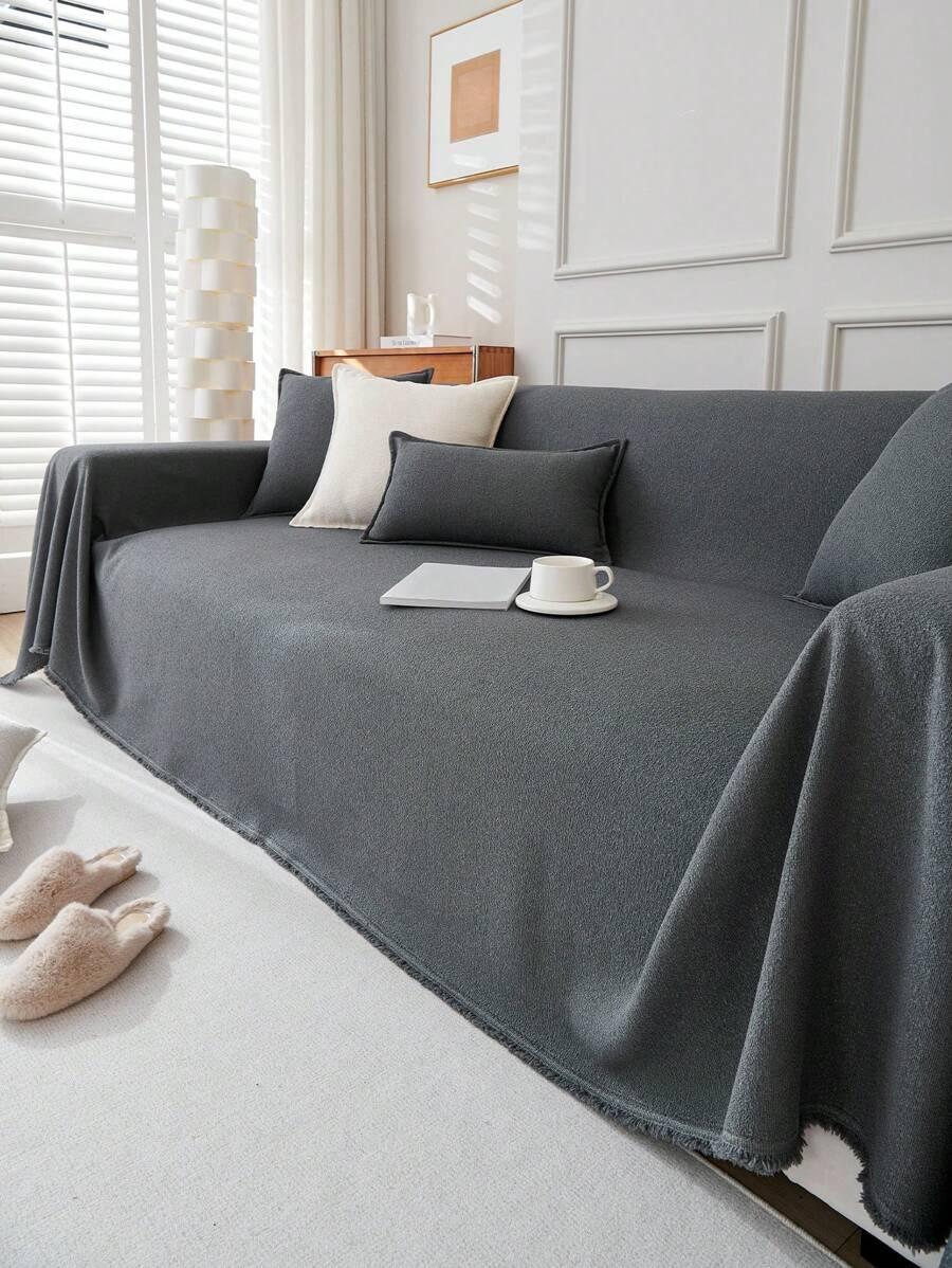 SHEIN SZARA NARZUTA NA SOFĘ S07__180X180CM
