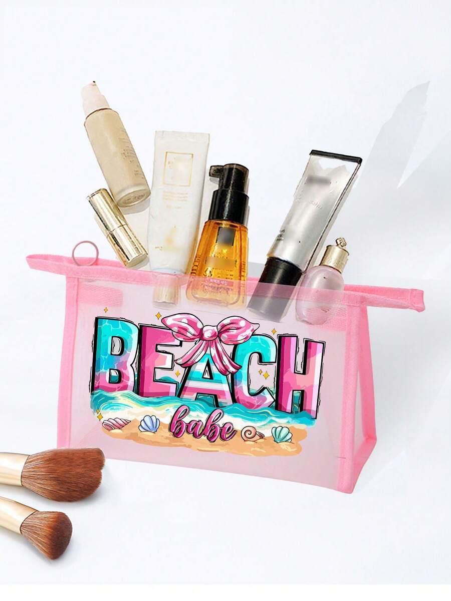 SHEIN RÓŻOWA TORBA PLAŻOWA S07__23,5X18CM