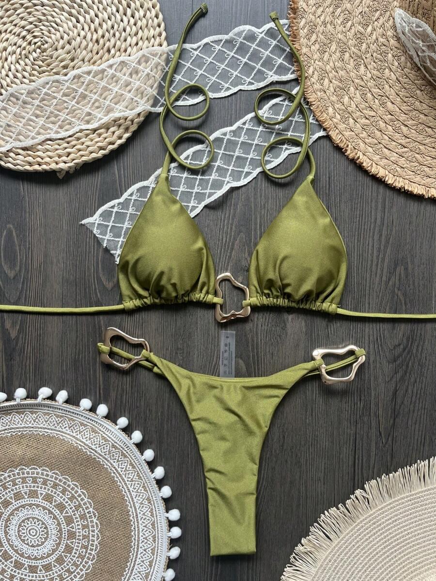 SHEIN DWUCZĘŚCIOWY STRÓJ KĄPIELOWY S09__M