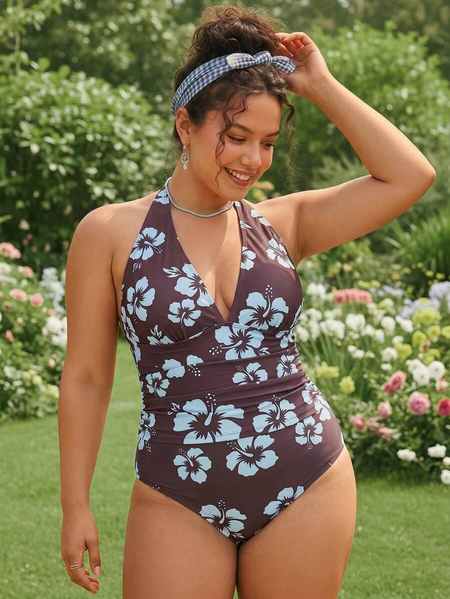 SWIM MOD DWUCZĘŚCIOWY STRÓJ KĄPIELOWY WZÓR KWIATY S09__46