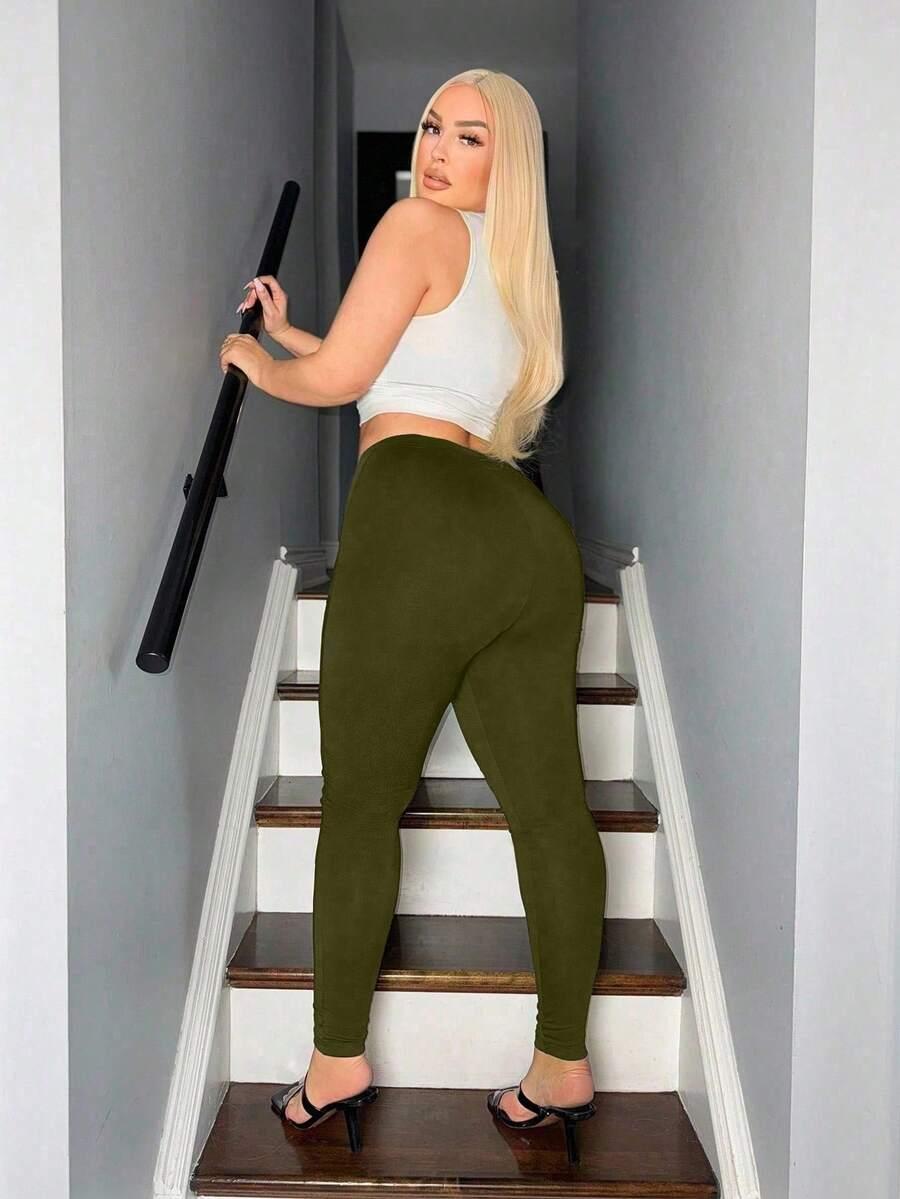 MAWEII ZIELONE LEGGINSY WYSOKI STAN S06__XXL
