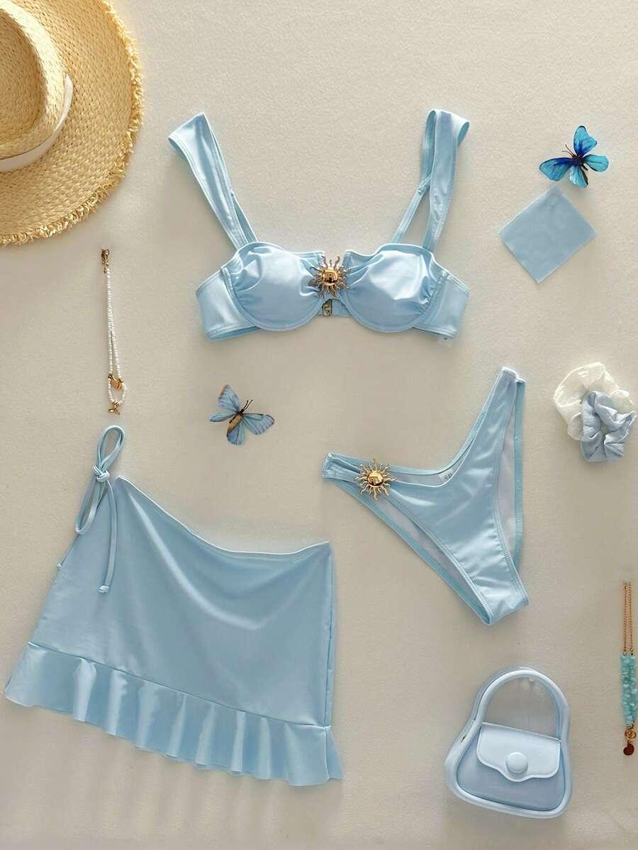SHEIN KOMPLET STRÓJ KĄPIELOWY S09__XS