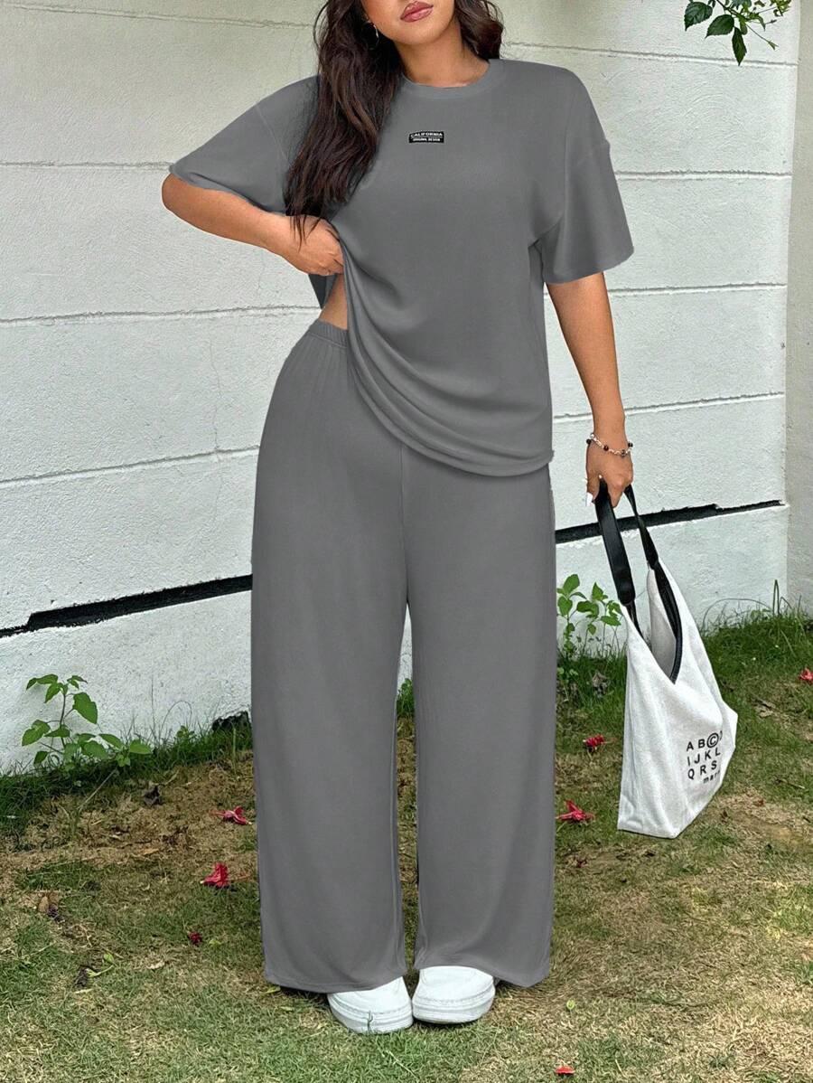 SHEIN SZARA BLUZKA KRÓTKI RĘKAW S06__46