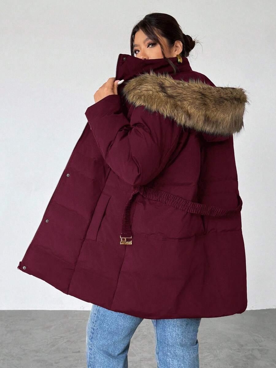 SHEIN BORDOWA KURTKA Z KAPTUREM ZAMEK W01__52