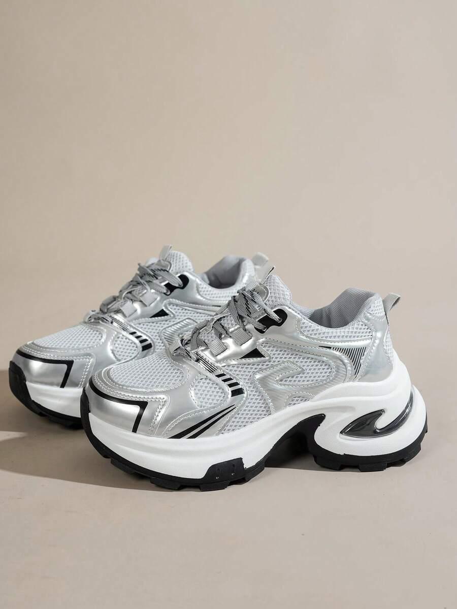 SHEIN SREBNE BUTY SPORTOWE S06__38