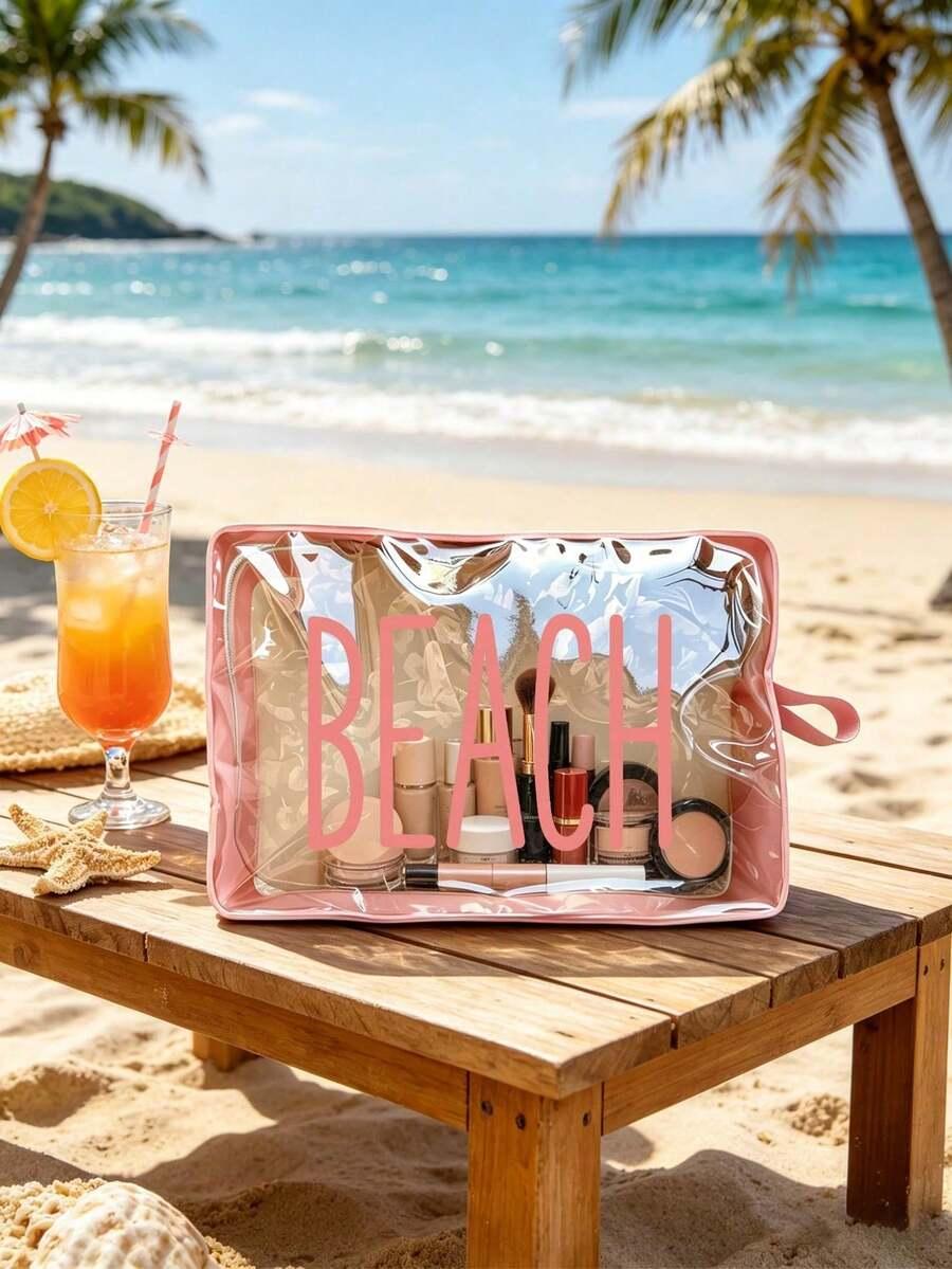 SHEIN POMARAŃCZOWA KOSMETYCZKA ZAMEK S07__24X6X16CM
