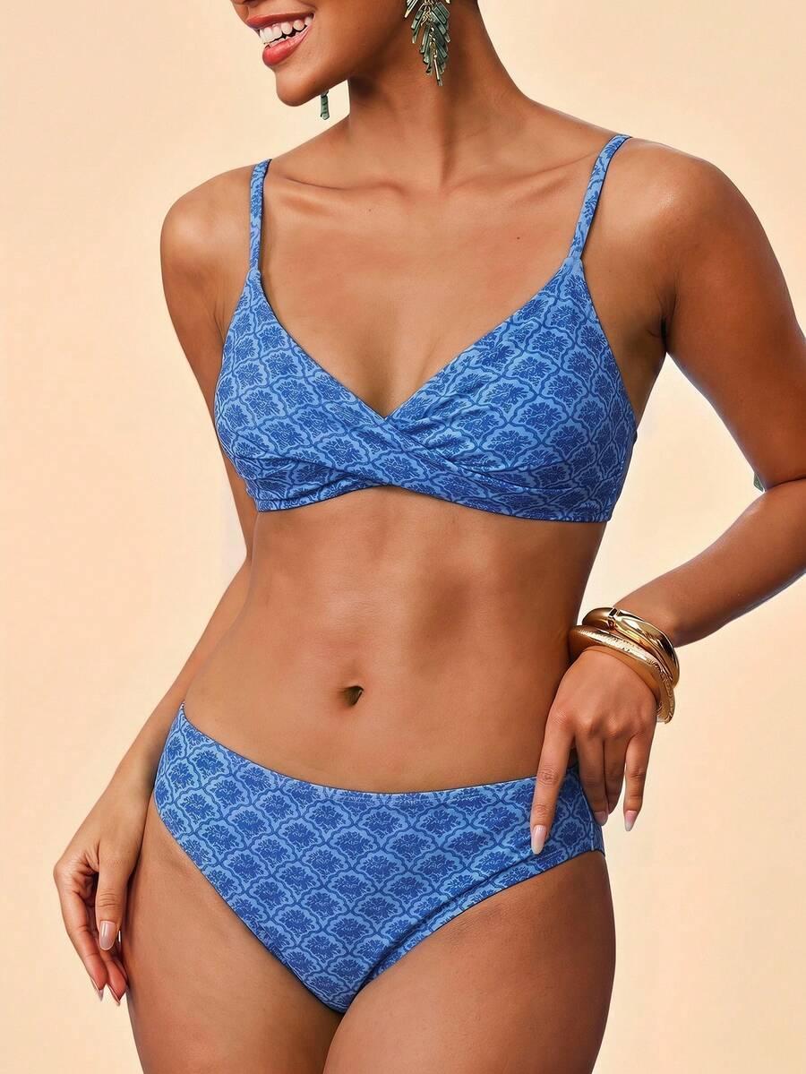 SHEIN DWUCZĘŚCIOWY STRÓJ KĄPIELOWY S09__L