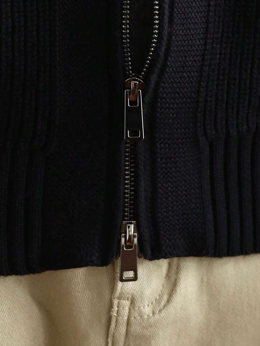 SHEIN CZARNY SWETER ZAMEK S06__XL