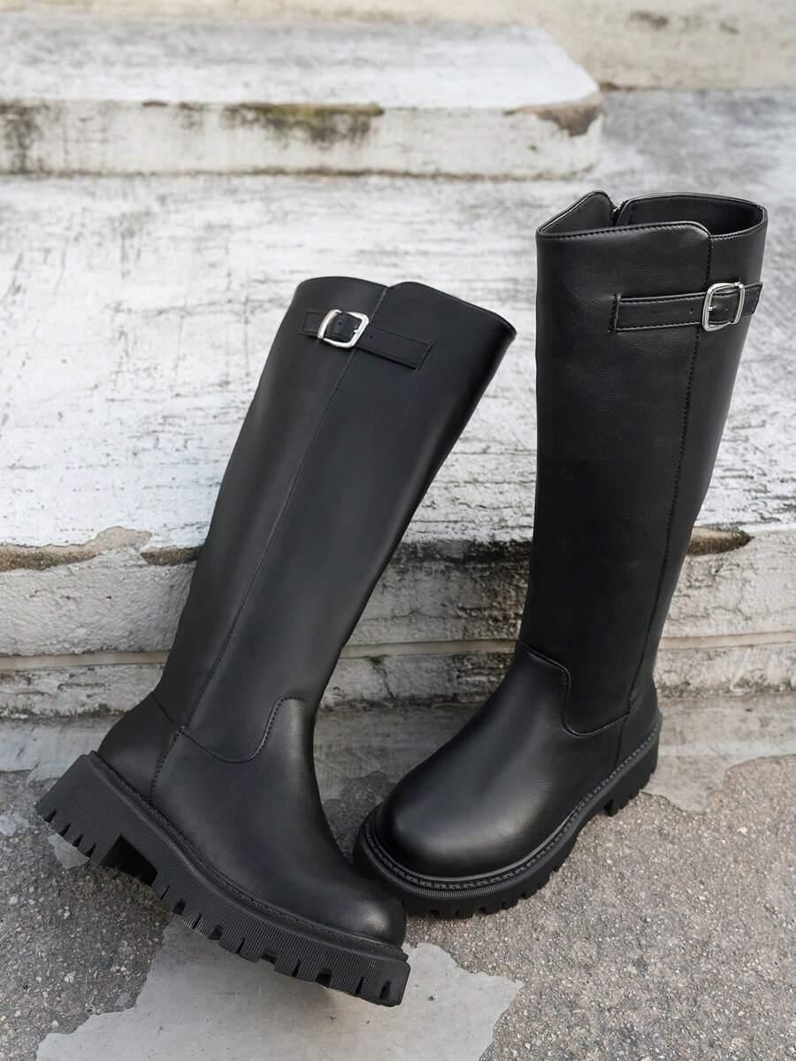 SHEIN CZARNE KOZAKI IMITACJA SKÓRY W01__39,5