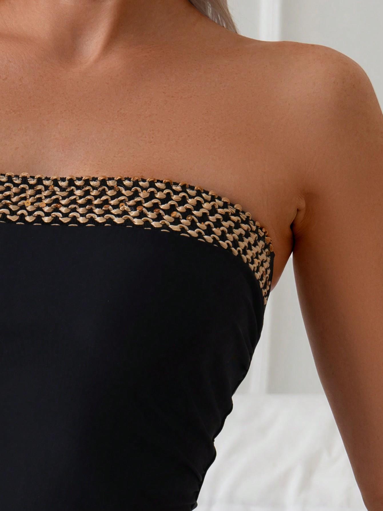 SHEIN DWUCZĘŚCIOWY STRÓJ KĄPIELOWY S09__XL