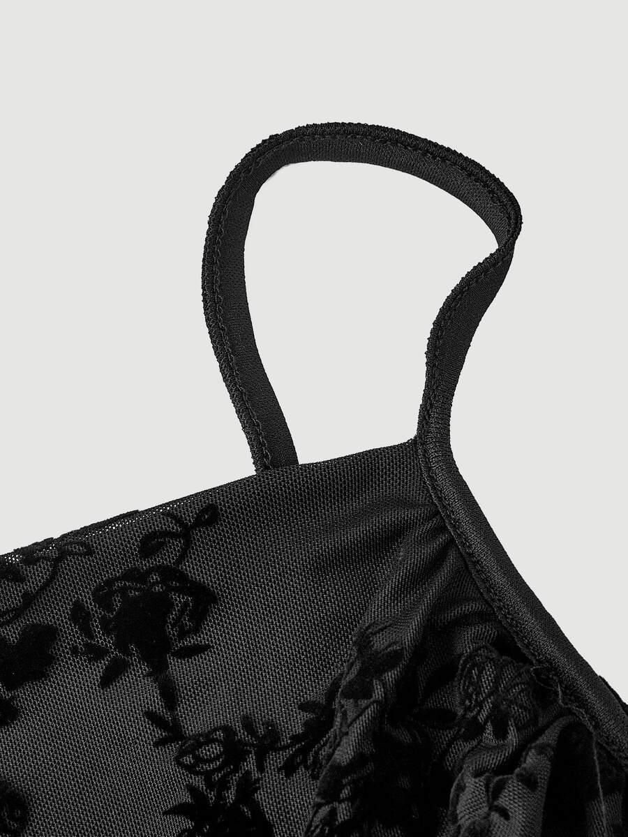 SHEIN CZARNA MIDI SUKIENKA S06__52