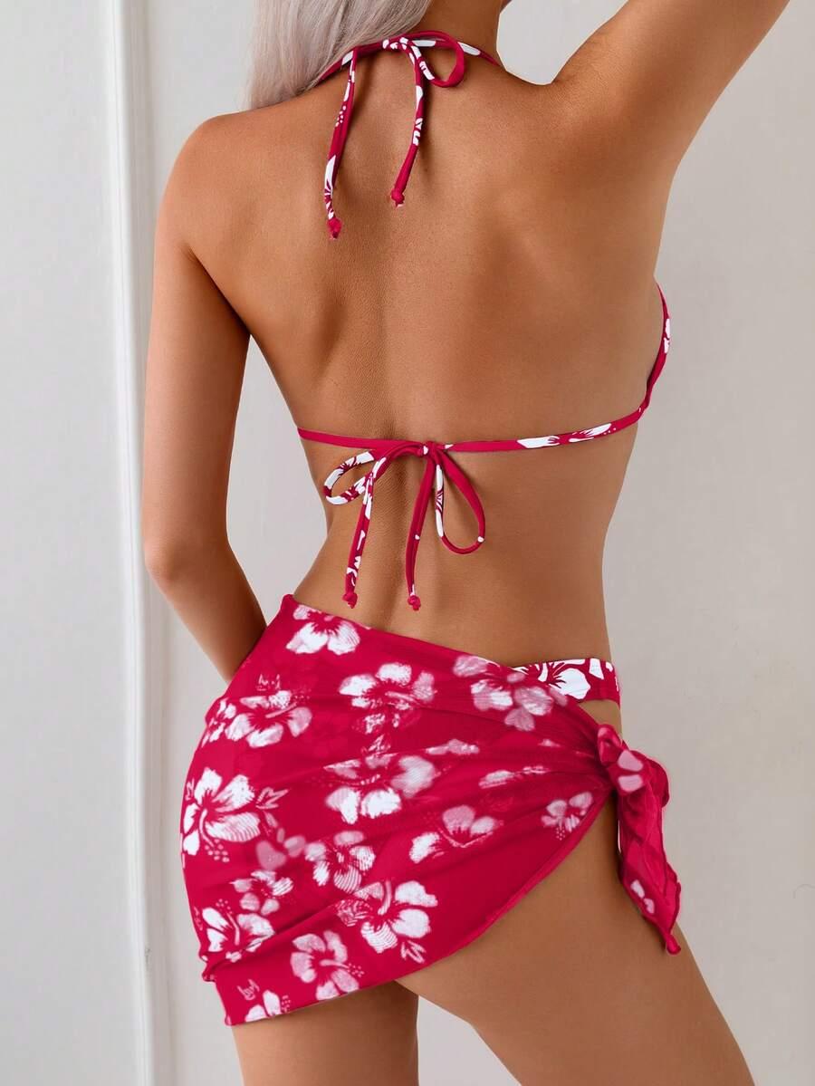 SWIM BASICS DWUCZĘŚCIOWY STRÓJ KĄPIELOWY PAREO KOMPLET S09__S
