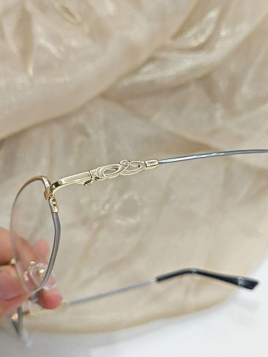 SHEIN OKULARY ZERÓWKI ZŁOTE OPRAWKI S07