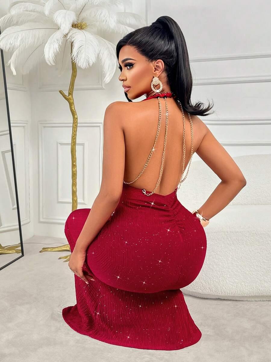 SHEIN CZERWONA MAXI SUKIENKA S06__XL