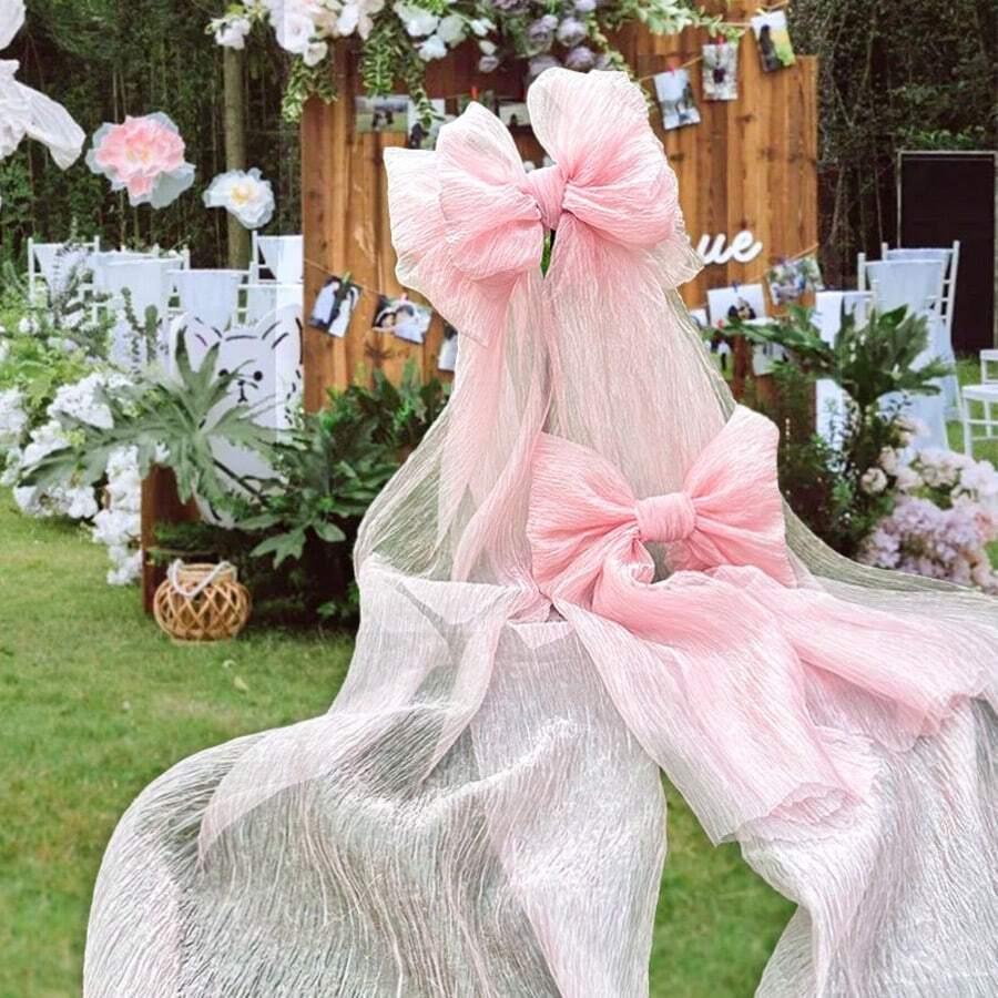 SHEIN RÓŻOWA KOKARDA DEKORACYJNA S07__L