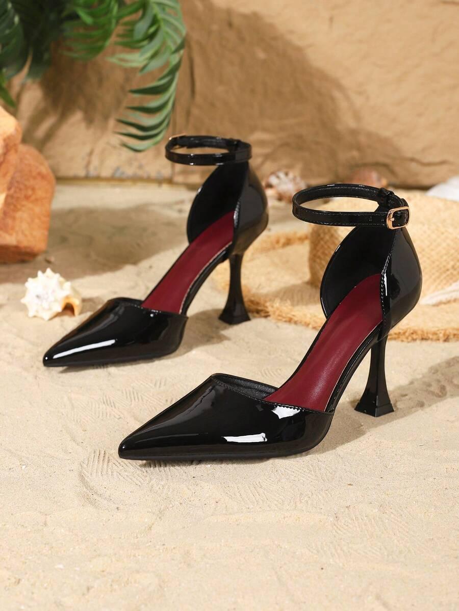 SHEIN LAKIEROWANE CZARNE CZÓŁENKA S06__38
