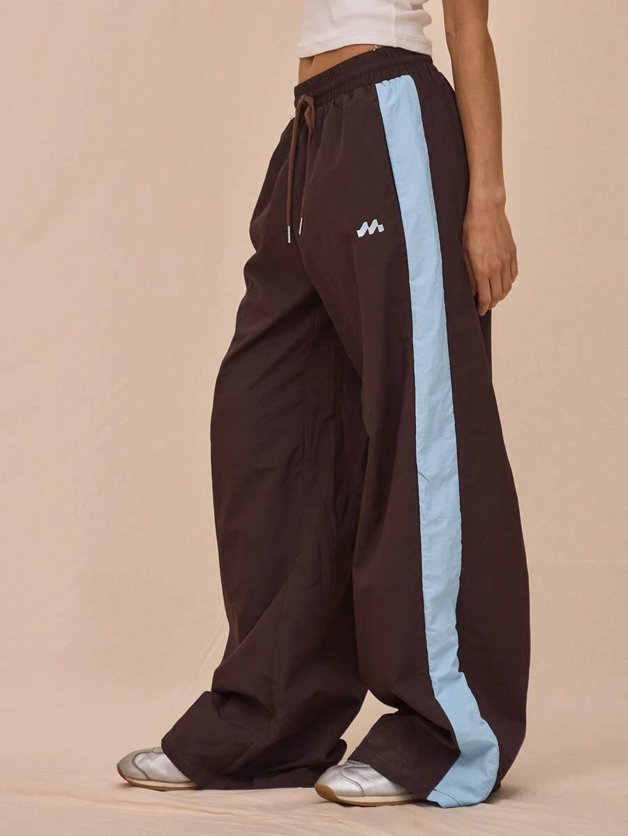 SHEIN BRĄZOWE SPODNIE DRESOWE S06__XL
