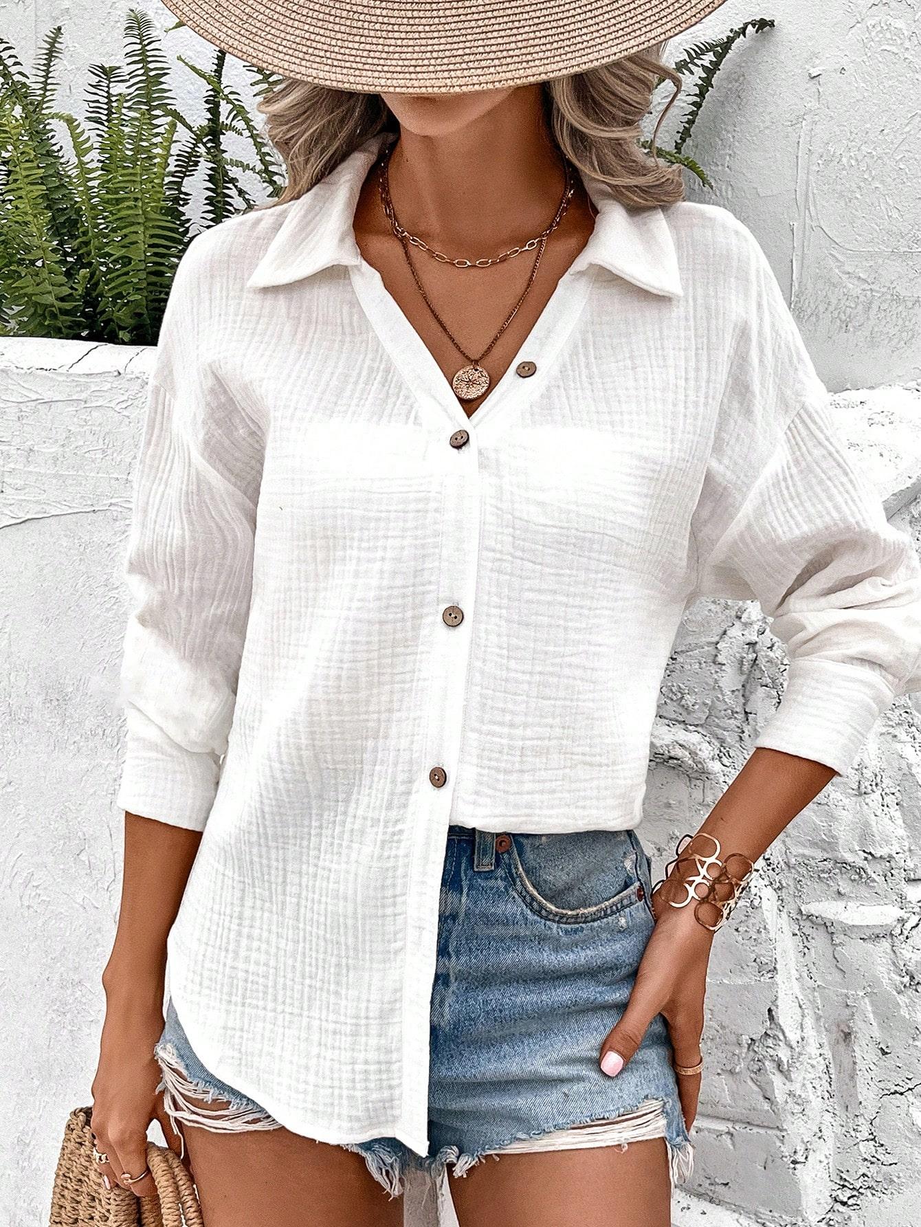 SHEIN BIAŁA KOSZULA GUZIKI S06__XS