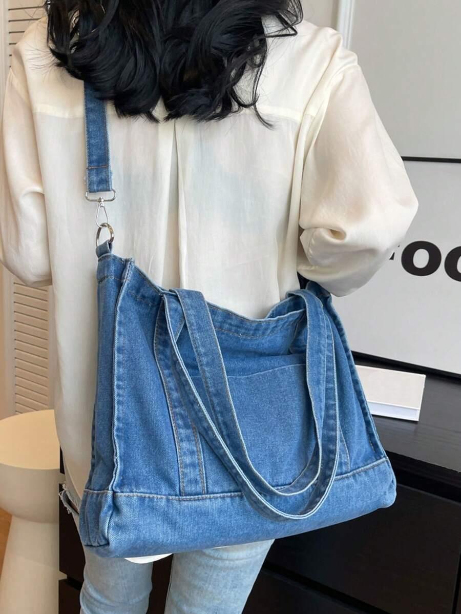 SHEIN NIEBIESKA JEANSOWA TORBA S07__37X11X31