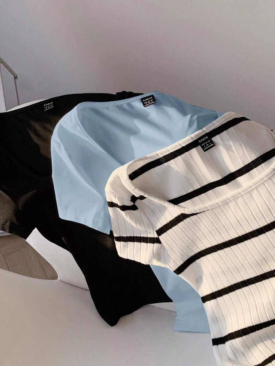 COMFORTCANA T-SHIRT KRÓTKI RĘKAW 3 PACK S06__L