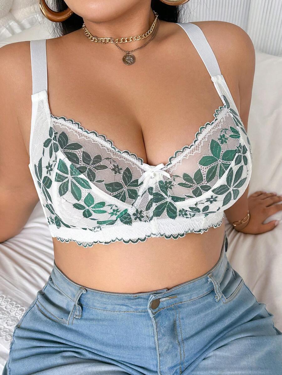 SHEIN KORONKOWY BIUSTONOSZ WZÓR PK01__95F