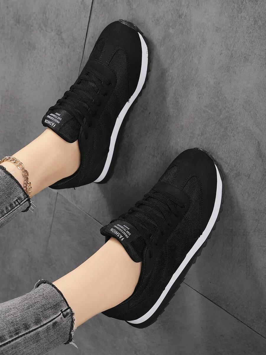 SHEIN SZNUROWANE CZARNE BUTY SPORTOWE S06__45
