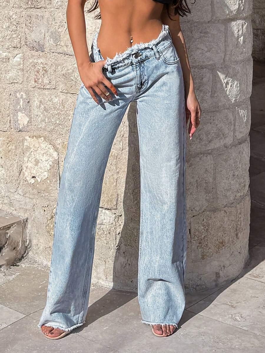 SHEIN NIEBIESKIE SPODNIE JEANS S06__XS