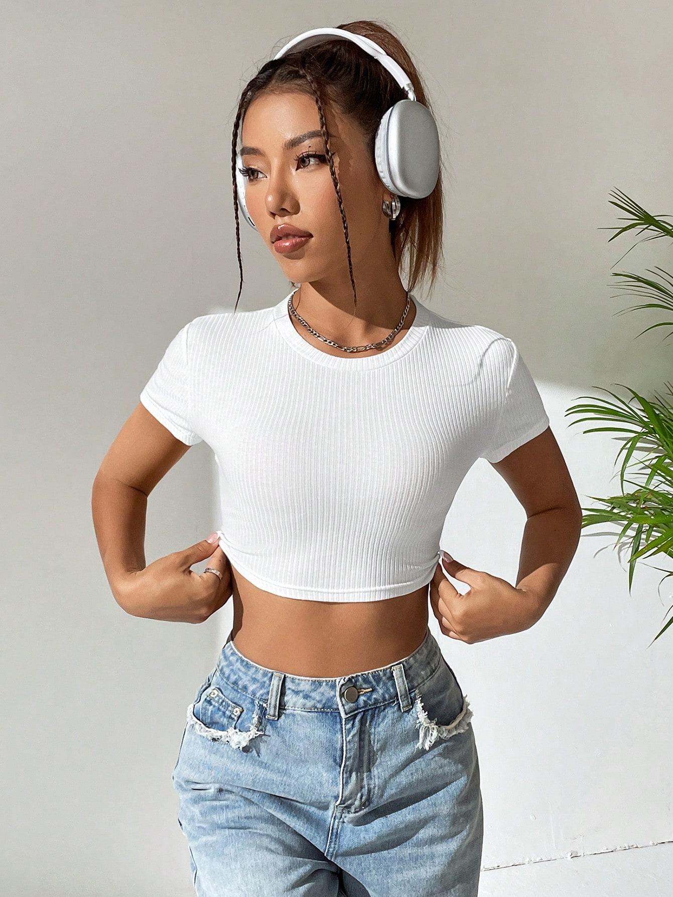 SHEIN BIAŁY TOP PRĄŻKI S06__XS