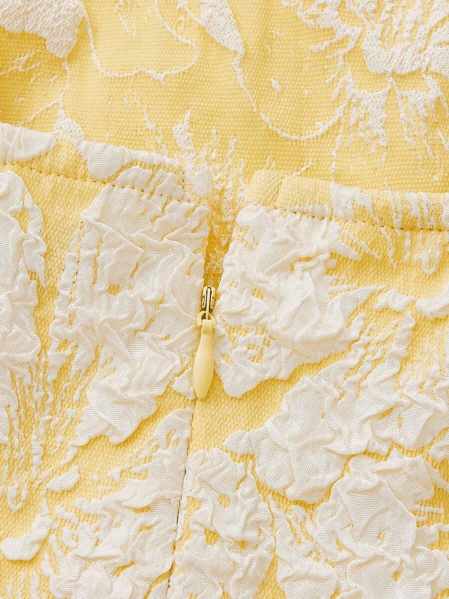 SHEIN ŻÓŁTA MINI SUKIENKA S06__XS