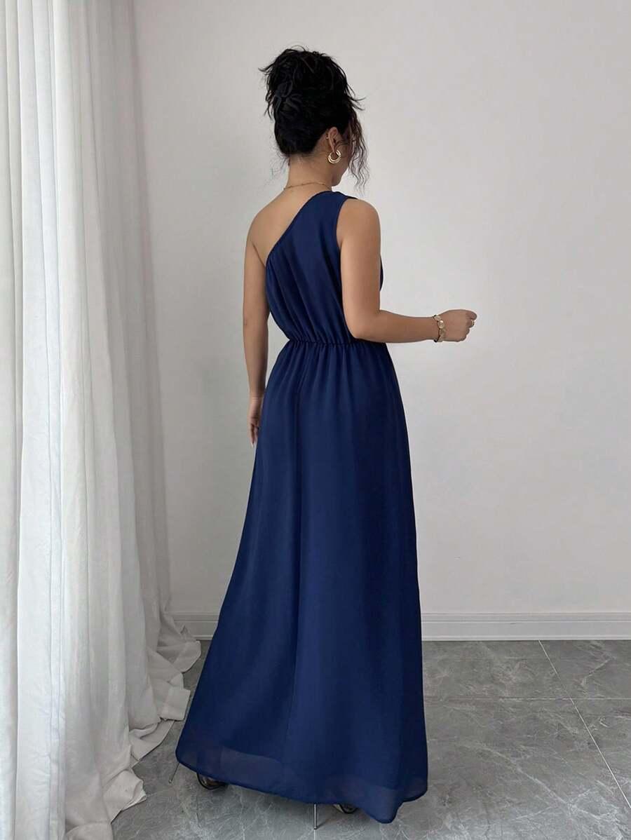 SHEIN GRANATOWA MAXI SUKIENKA S06__S