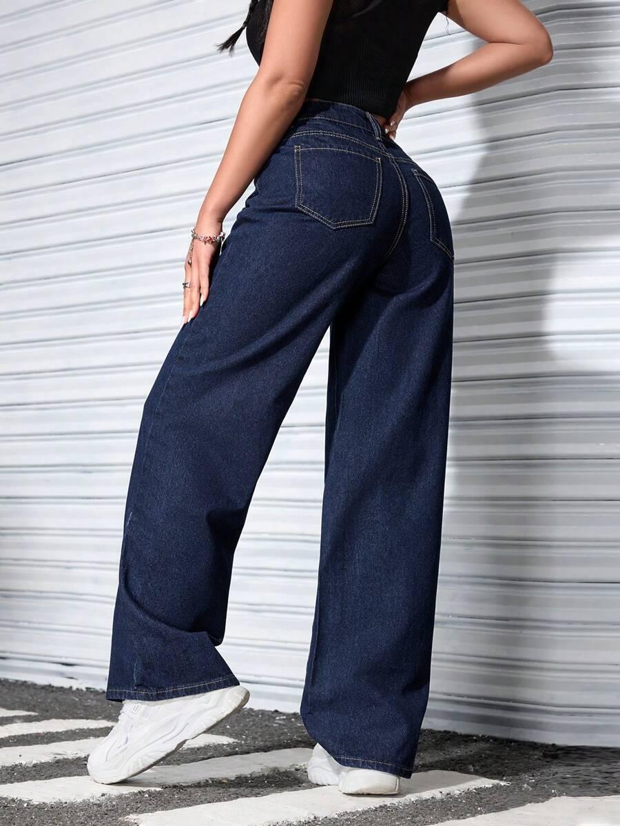 SHEIN SPODNIE JEANS WYSOKI STAN S06__XXS