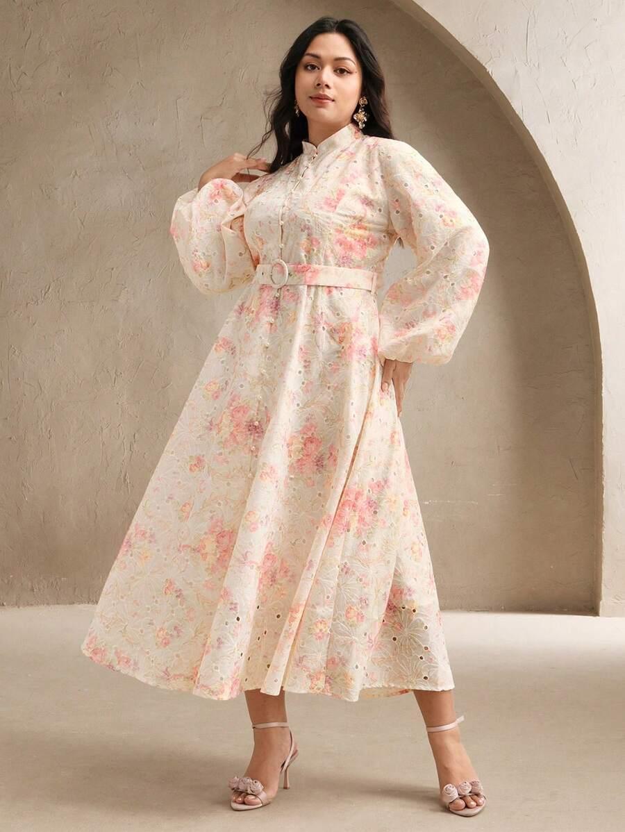 ANEWSTA SUKIENKA W KWIATY PASEK S06__46