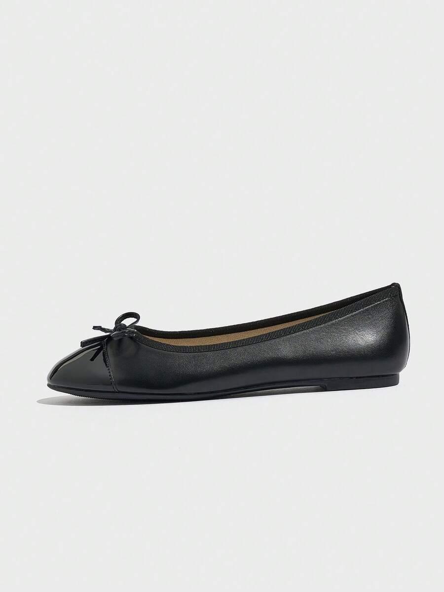 SHEIN CZARNE BALERINY KOKARDA S06__38
