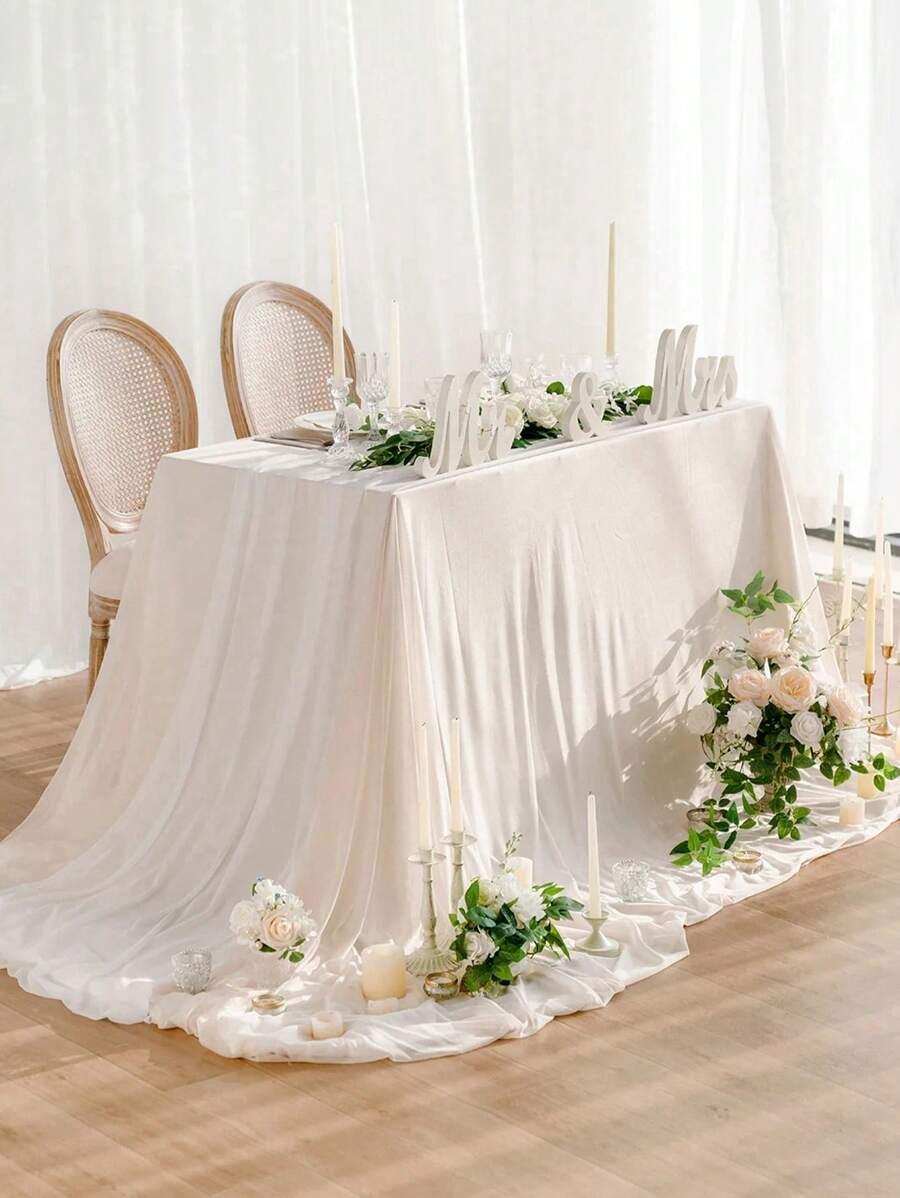 SHEIN BIAŁY BIEŻNIK TIUL S07__72X180CM