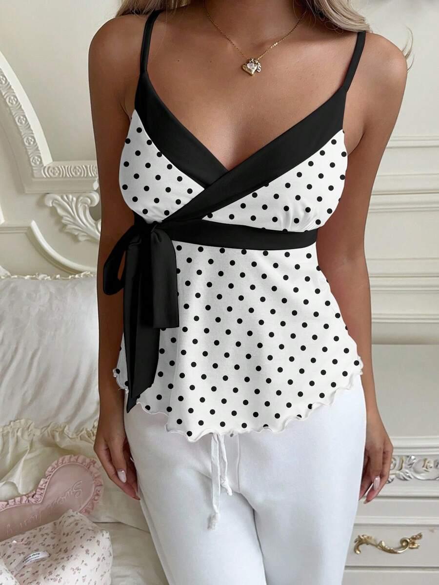 SHEIN TOP GROSZKI WIĄZANIE S06__XS