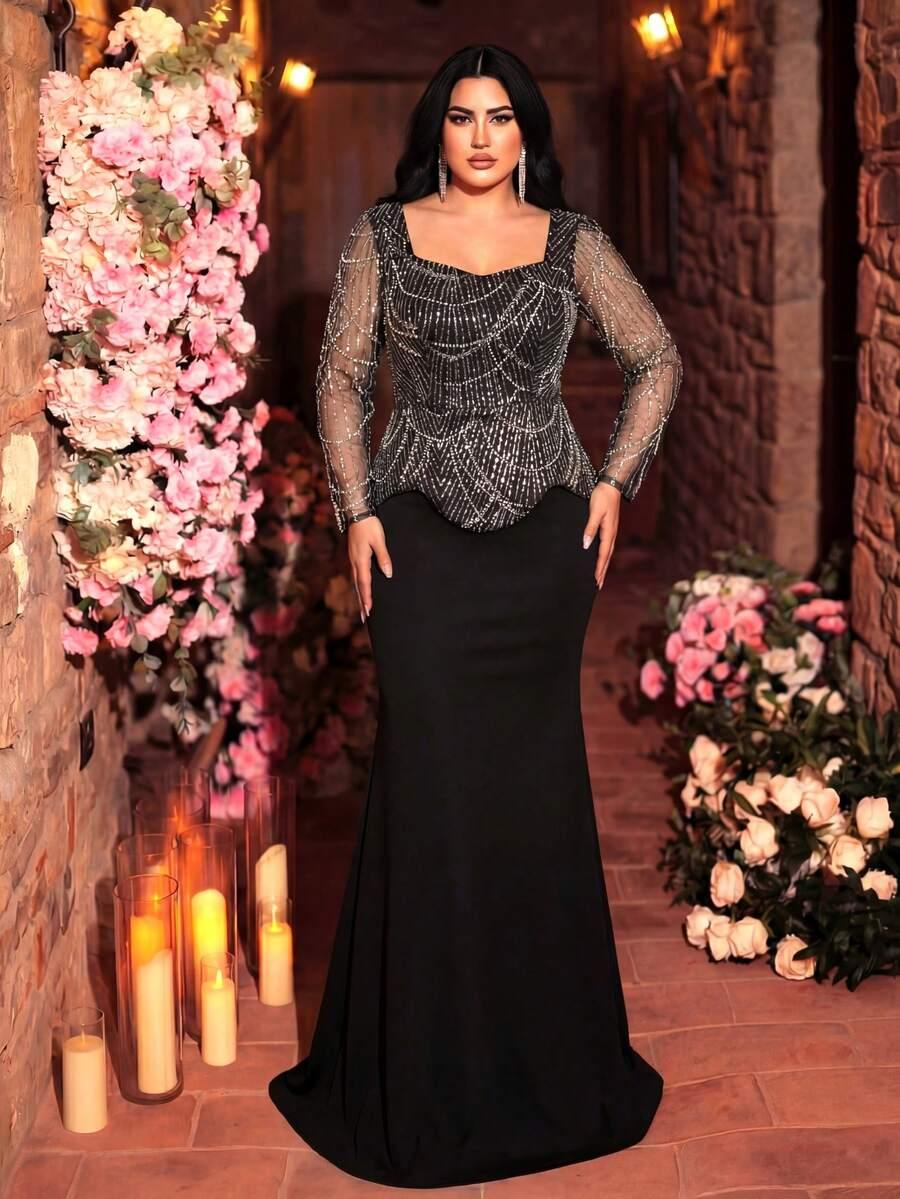 UNITHORSE CZARNA MAXI SUKIENKA S06__46