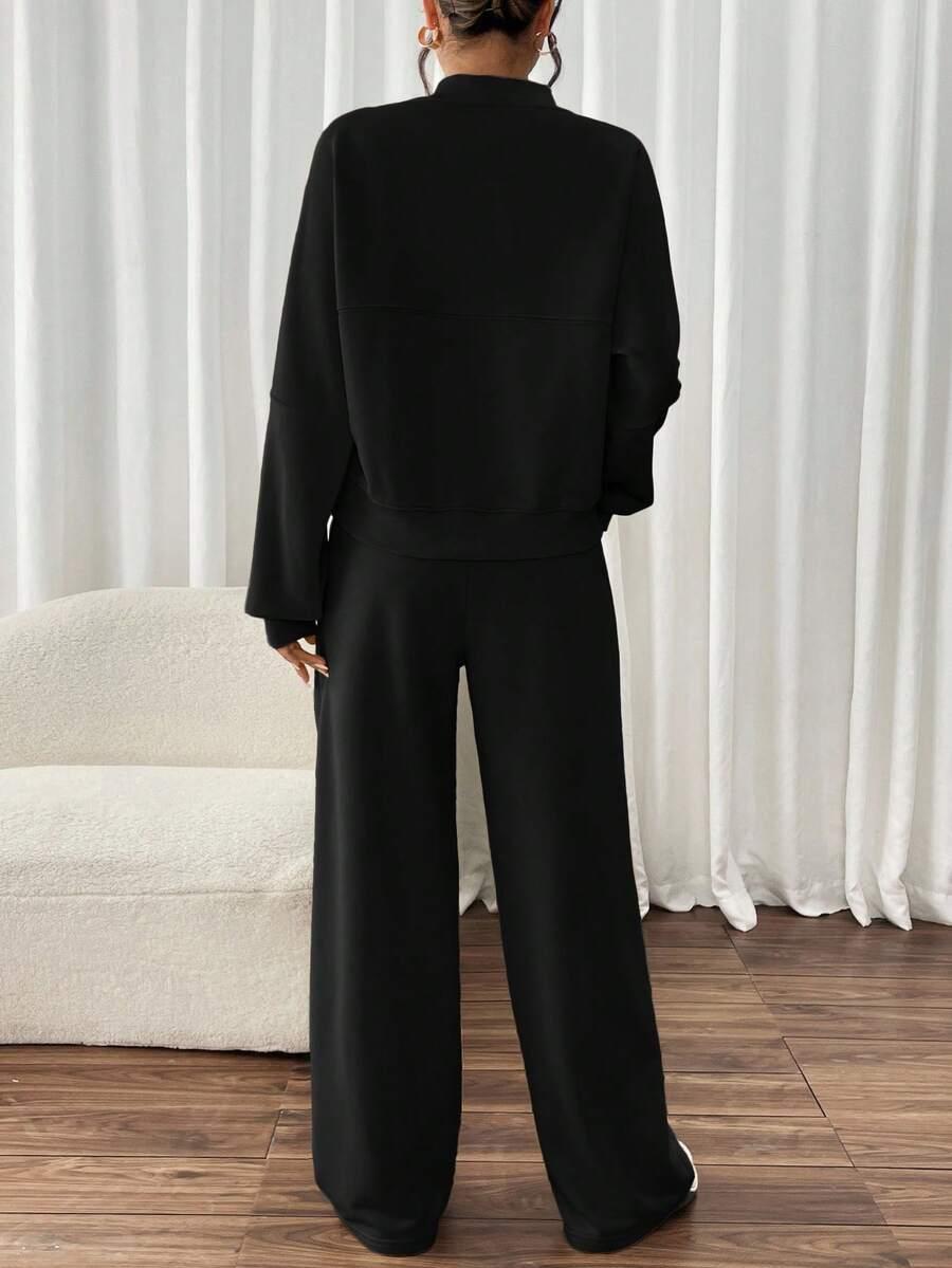 FIRERIE CZARNY KOMPLET DRESOWY BLUZA SPODNIE PK01__L