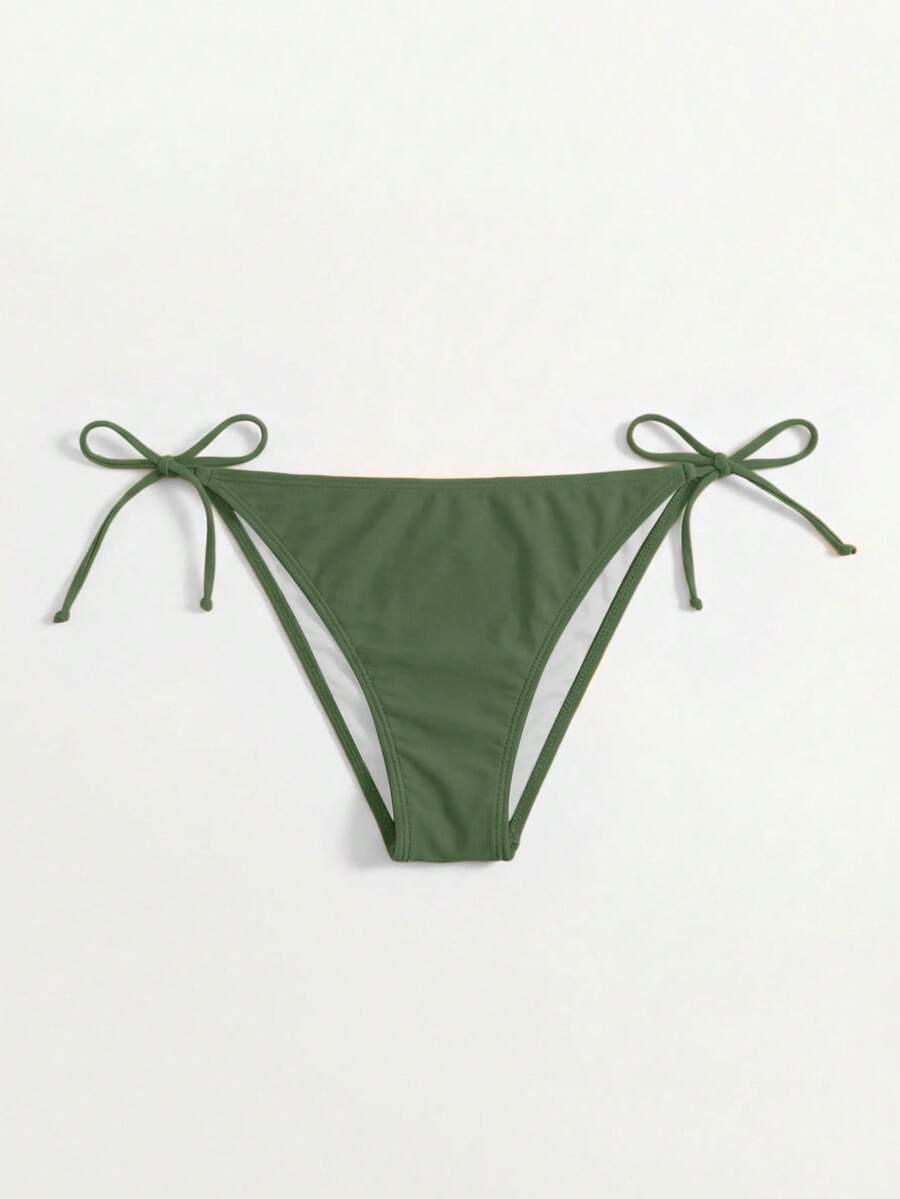 SHEIN ZIELONY DÓŁ BIKINI PK01__M