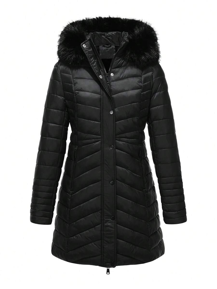 SHEIN CZARNA PIKOWANA KURTKA ZAMEK W01__XL