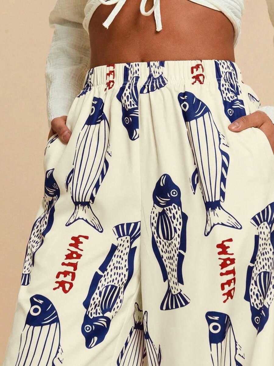 TRAVACHIC SPODNIE PROSTA NOGAWKA PRINT S06__XL