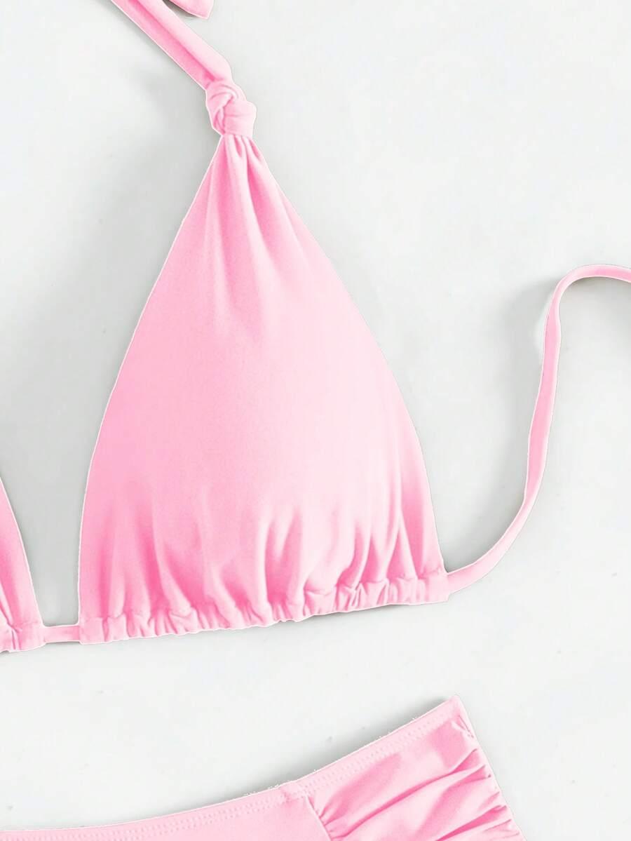 SHEIN RÓŻOWY DWUCZĘŚCIOWY STRÓJ KĄPIELOWY S09__M