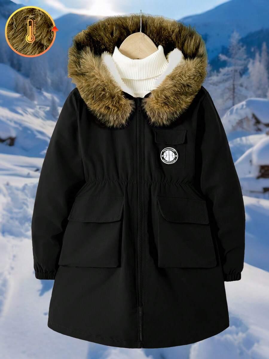 SHEIN CZARNA KURTKA KAPTUR W01__122-128CM
